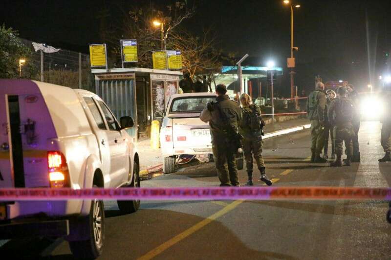 זירת הפיגוע // צילום: הלל מאיר/TPS